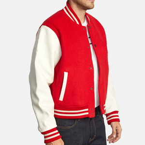 2025 Unisex nuevo logotipo personalizado parche bordado a prueba de viento Letterman béisbol lana cuerpo CollegeBaseballjacket para hombres - Product Image 3
