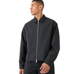 OEM Custom Wholesale Factory Price Coated Stand Collar Windproof Breathable Full Zipper <b>Long</b> Sleeve <b>Men's</b> <b>Jackets</b> - Product Image 4