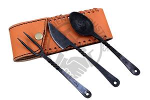 Ensemble de couverts Viking Feasting neuf, couverts forgés à la main, ensemble de couverts médiévaux pour salle à manger, ustensiles de cuisine Renaissance - Product Image 6