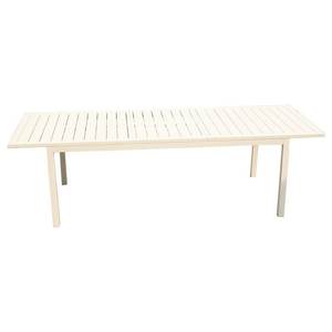 Mesa Extensible de Aluminio para Exterior MILOS LS ET 15, Color Blanco Mate (202-263x100x75cm) para Amicasa, Muebles Duraderos y Elegantes - Product Image 1