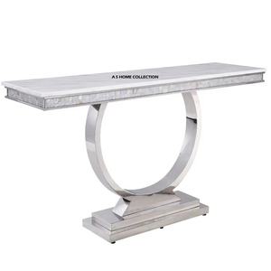 Mesa Consola de Lujo Hecha a Mano con Forma Irregular, Diseño Moderno en Aluminio Dorado Fundido para Bodas - Product Image 2
