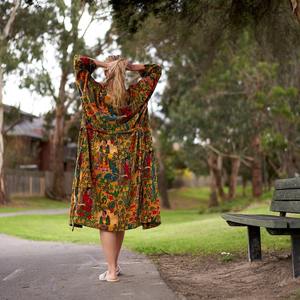 Meilleures ventes haute sur demande 100% robes pour femmes en velours de coton Kimono pour un usage quotidien de l'exportateur indien - Product Image 3