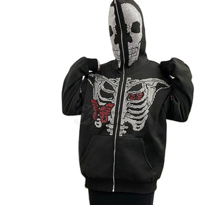 Femmes meilleur pull à capuche surdimensionné Style décontracté strass embellissement Logo personnalisé col à capuche hiver grande taille doublure - Product Image 3