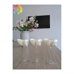 แก้วไวน์เปลือกหอยแก้วเปลือกหอยทำด้วยมือสไตล์เวียดนามแก้วไวน์เปลือกหอยสำหรับกิจกรรมงานแต่งงานของขวัญ - Product Image 5