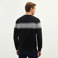 Sweater Pria Gaya Kasual Musim Dingin Terlaris, Polos, Bordir Custom, Lapisan Dalam Lembut
