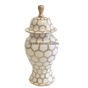 โหลขิงตกแต่งโต๊ะสำเร็จรูปทำจากโลหะเคลือบผิวสวยดูน่าดึงดูด - Product Image 2