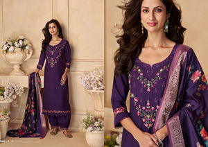 Travail manuel broderie sur tissus en Viscose Organza dentelle Daman manches Salwar Kameez ensemble pour les femmes pakistanaises Style de fête toutes les saisons - Product Image 2