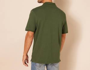 เสื้อโปโลแขนสั้นผู้ชายแบบแห้งเร็วเสื้อกอล์ฟผ้าถักจากโพลีเอสเตอร์ - Product Image 6