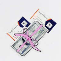 Boîte à cils personnalisable en acrylique écologique, motif cœur et dollar, tuiles à cils, outil de beauté tendance de haute qualité