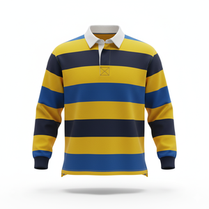 Hombres Casual Rugby Pullover Top Retro Color Block Polo Streetwear - Product Image 1