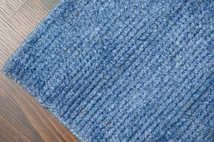 Alfombra de lana moderna hecha a mano, tapiz geométrico tejido a mano de estilo bohemio, corredor de pieza llamativa colorida para el hogar, altura de pila de felpa - Product Image 4