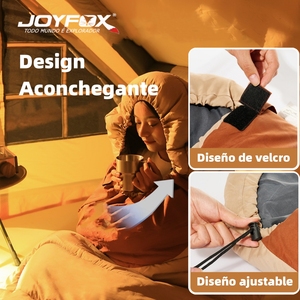 Sac de couchage double Joyfox imperméable avec capuche jusqu'à -3,5°C ° C Camping - Product Image 4