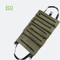 Sac à outils personnalisé réutilisable en toile de couleur naturelle, robuste et multi-usages, pour l'organisation des outils de jardinage modernes, OEM ODM