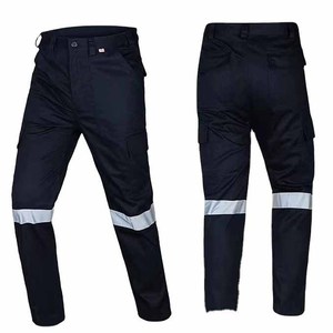 Pantalons de travail pour hommes multi-poches respirants à port régulier pantalons de travail de couleurs unies vêtements de sécurité vente en gros OEM - Product Image 1
