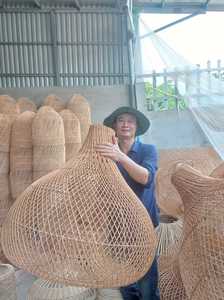 โคมไฟแขวนเพดานหวายสไตล์มินิมอลลิสต์โคมไฟระย้าสำหรับแขวนตกแต่งโรงแรมใหม่ปี2025 - Product Image 4