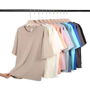 Camiseta en blanco de gran tamaño de algodón Costom 100% de alta calidad, camiseta de hombre con estampado pesado de 240 gramos a pedido - Product Image 1