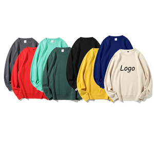 เสื้อสเวตเตอร์คอกลมแบบสวมหัวสำหรับผู้ชาย, เสื้อสเวตเชิ้ตแนวสตรีทแวร์คอกลมน้ำหนักเบาไม่พันกันยับย่นไม่มีขอบ - Product Image 1