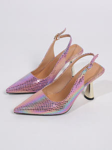 Nuevos Zapatos de Tacón Bajo para Mujer 2025, con Logotipo Personalizado, Diseño Único y Moderno, Coloridos, con Punta en Pico, para Fiestas, Venta al Por Mayor - Product Image 6