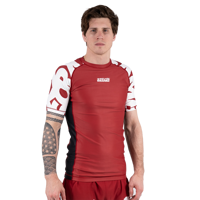 T-shirt et pantalon de rashguard personnalisés en polyester/nylon 240g à séchage rapide avec logo et couleur sur mesure pour adultes, idéaux pour le kickboxing, le jiu-jitsu et le MMA.