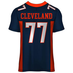 Camiseta de Fútbol Americano Personalizada al por Mayor, Transpirable, con Malla Cosida, Talla Grande, Verano, 100% Poliéster, Impresión Digital, Ropa de Equipo - Product Image 5