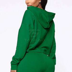 Sudadera Corta de Manga Larga para Mujer, Último Diseño, 100% Algodón, Alta Calidad, Estampado Otoñal, Logotipo Frontal, Gran Venta, Hecho en Pakistán - Product Image 3