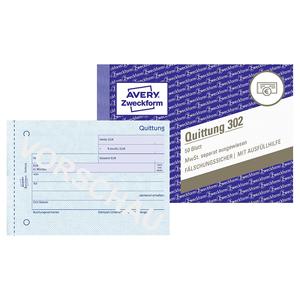 Papel para Recibos AVERY ZWECKFORM 302, Paquete de 50 Hojas, Tamaño 20, Papel para Caja Registradora - Product Image 1