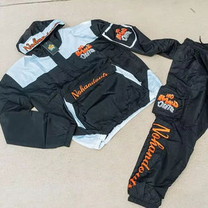 Survêtement d'été personnalisé en nylon et polyester Ensemble deux pièces de jogging thermique pour hommes Ensemble veste coupe-vent pour hommes Survêtement - Product Image 1