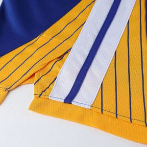 Prix de gros Short de basket 100% coton personnalisé Taille moyenne Short de basket-ball basique avec broderie par sublimation du nom de l'équipe - Product Image 5