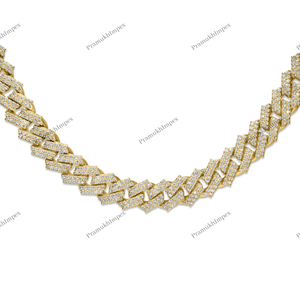 Hip Hop Jewelry 10MM Pass Diamond Tester GRA Certified 925 Sterling Silver VVS Moissanite Full Iced Out Cuban Link Chain for <b>Men</b> - Product Image 5