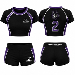 Wholsale Direct Industry Best Selling Custom Black Heat-Transfer Printed Sportswear Unisex <b>Volleyball</b> Jersey <b>Set</b> - Product Image 4