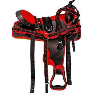 Selle de spectacle rose de qualité supérieure Selle western synthétique mixte de haute qualité avec produits de course de chevaux anglais Tack assortis d'Inde - Product Image 1