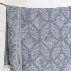 Serviette de plage turque Peshtemal Hammam, sans sable, surdimensionnée - Product Image 5