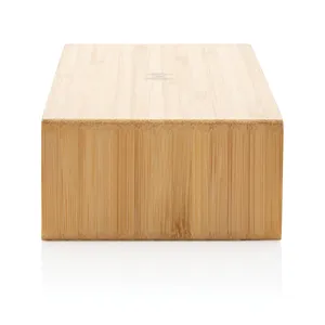 5W Eco-Friendly <b>Bamboo</b> Wireless Alarm Desk & <b>Table</b> Clock Innovative Gadgets - Product Image 6