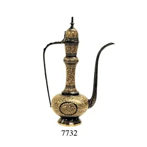 เหยือกทองเหลืองแอฟโฟทาบาเคลือบสีทึบแนววินเทจเหยือกทองเหลืองโบราณขนาดกลาง - Product Image 4