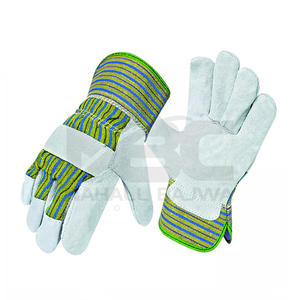 Guantes DE SEGURIDAD antideslizantes de fabricante Guantes de trabajo de cuero dividido con palma reforzada - Product Image 2