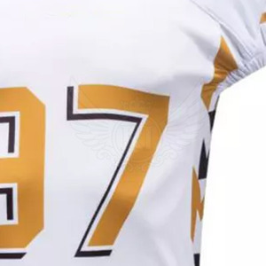 Nouvelle arrivée de vêtements de sport nom personnalisé imprimé 100% polyester tissu meilleur prix maillot de football américain - Product Image 4