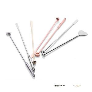 Designer Stainless Steel <b>Cocktail</b> Stirrer <b>Set</b> <b>Mixed</b> Styles Durable Rust Free Elegant Bar Accessories for Drinks Gifting - Product Image 1