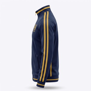 Veste d'échauffement de basketball personnalisée pour homme, entièrement zippée, en tricot, marque Xelent, 230 GSM, doublure brossée, vente en gros OEM - Product Image 3