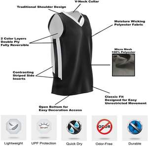 Youth <b>Kid's</b> Custom Reversible <b>Basketball</b> Jersey Shorts Breathable Double-Sided Athletic Uniforms Set <b>for</b> Team Sports Practice - Product Image 5
