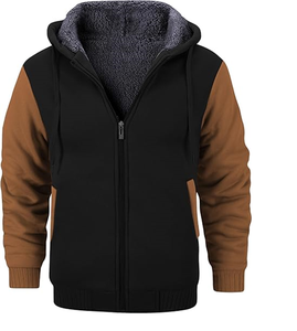 เสื้อฮู้ดผู้ชายบุขนแกะ หนา อุ่นสบาย สำหรับฤดูหนาว ลายพิมพ์ดิจิทัล สไตล์ลำลอง แนวสปอร์ต - Product Image 1