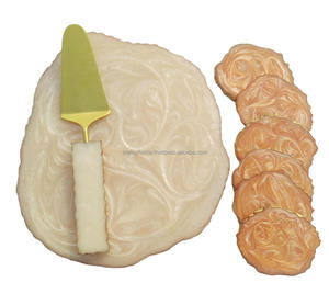 2022วางเค้กทรงกลมทำจากเรซิ่นพร้อมขาที่ถอดออกได้มีดเซิร์ฟเวอร์สำหรับฉลองคริสต์มาสและการอบขนมอินเดีย - Product Image 4