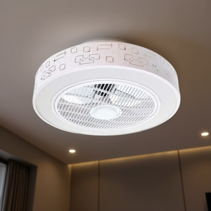 Ventiladores de techo LED blancos de 55 cm con luz - Product Image 3