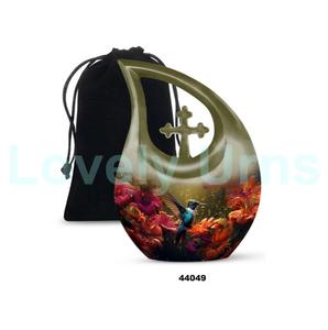 Venta caliente de alta calidad hermosa gota de lágrima colibrí cremación urna conmemorativa para cenizas humanas con bolsa de terciopelo gratis - Product Image 5