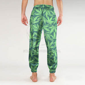 Wholesale Lightweight Cotton Casual Mid Waist <b>Drawstring</b> Custom Printed Straight Comfortable Men <b>Trousers</b> - Product Image 4