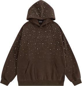 Sweat-shirt rose à capuche, décontracté, pour adultes, toutes saisons, sweat-shirt promotionnel, sweat-shirt à strass, sweat-shirt pour hommes, taille oversize - Product Image 2
