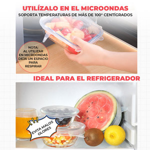 6 Coperchi in Silicone Flessibili e Riutilizzabili per Uso in Cucina - Product Image 5