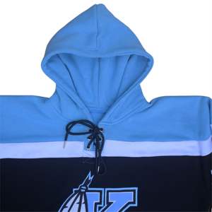 Hoodies de hockey en polaire lourde | Sweat à capuche noir et bleu avec logos brodés | Vêtements de saison d'hiver de fraternité et de sororité - Product Image 1