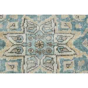 Alfombra Turca Vintage Grande de 5.6x9.8 pies, Alfombra de Lana con Diseño Floral Azul - Product Image 5