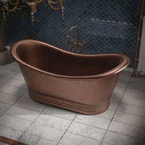 Baignoire en cuivre pour salle de bain spa de luxe avec d'élégantes caractéristiques de design antique vintage royal traditionnel - Product Image 1