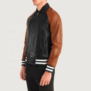 Chaqueta de Cuero Varsity Personalizada para Hombre, Estilo Casual, Urbana, Universitaria, Bomber, Béisbol - Product Image 3